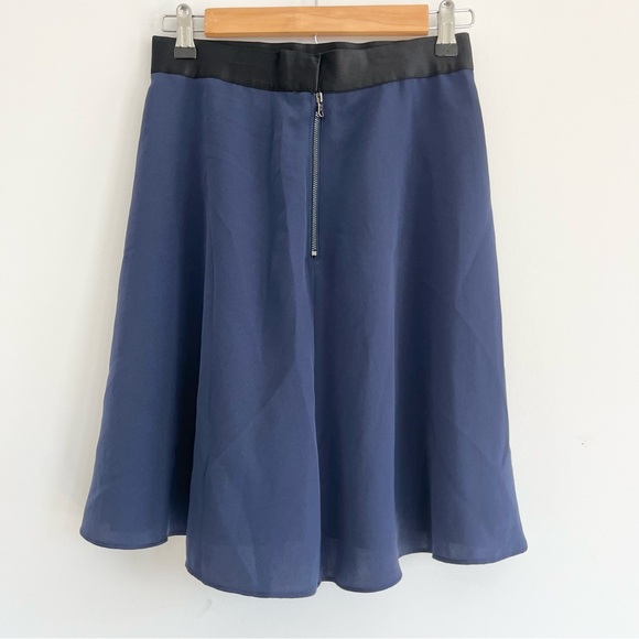 3.1 Phillip Lim for Target Navy Blue Flowy Skirt w Black Waist Lined Holiday 4 - Picture 6 of 6